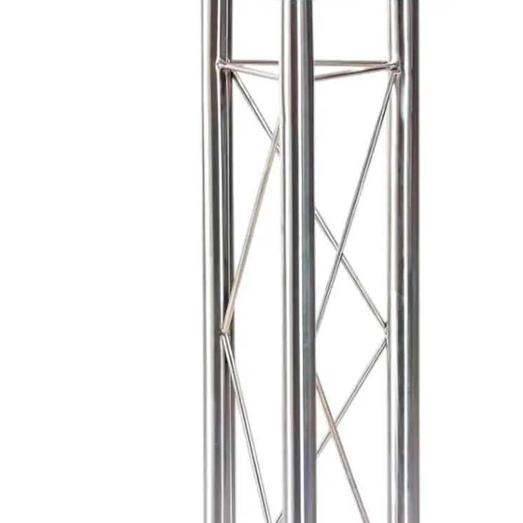 26" Clear Silver And Black Glass And Metal Round Bar Table
