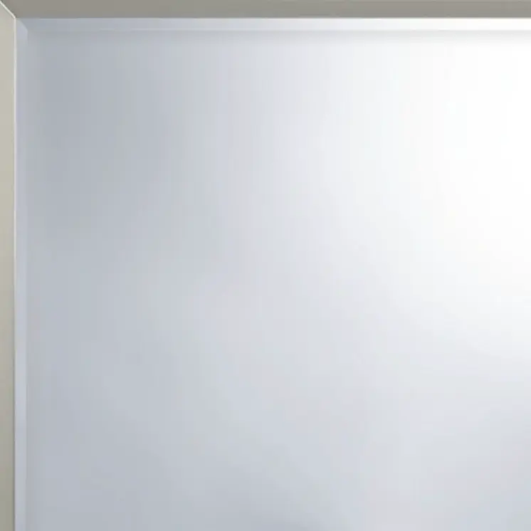 36" Silver Framed Dresser Mount Mirror