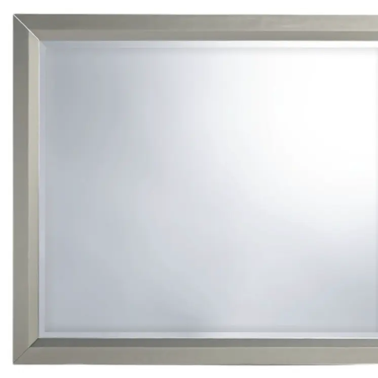 36" Silver Framed Dresser Mount Mirror