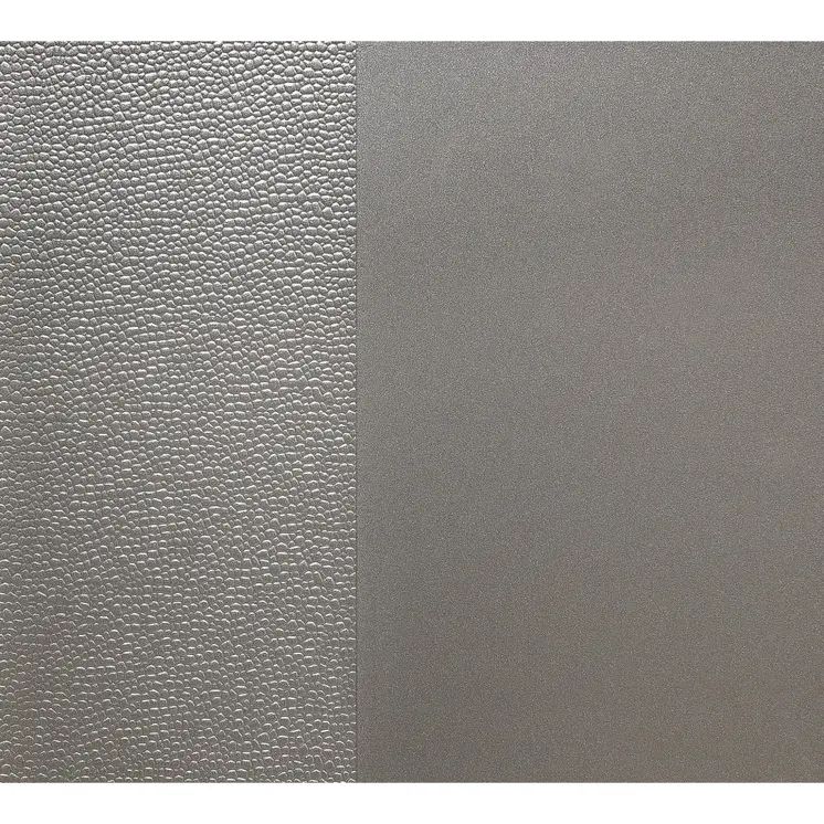 54" Champagne and Clear Upholstered Faux Leather Bench