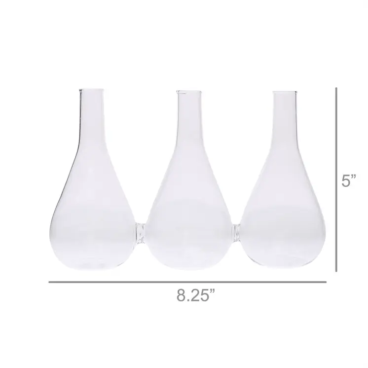 5" Clear Bud Crystal Glass Table Vase