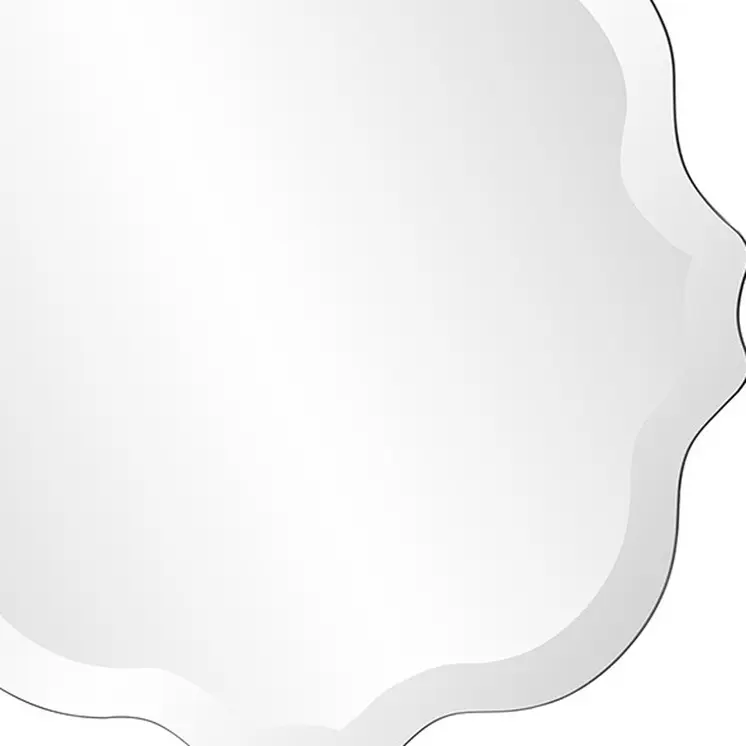 16" Gray Abstract Unframed Accent Mirror