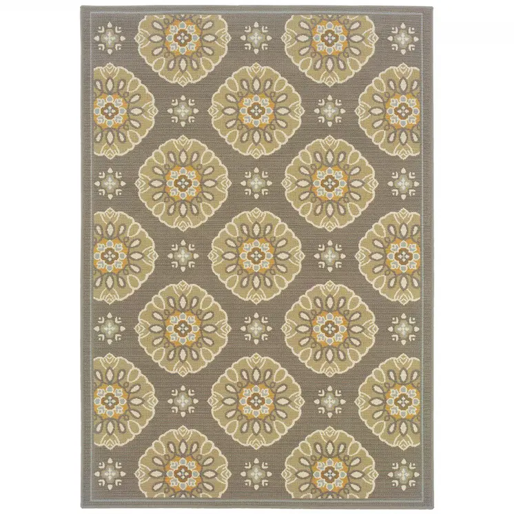 8' X 13' Gray Moroccan Indoor Outdoor Area Rug