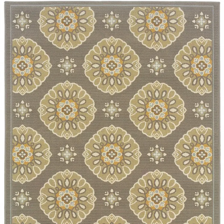 8' X 13' Gray Moroccan Indoor Outdoor Area Rug