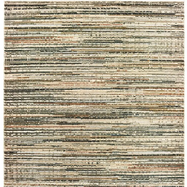 4' X 6' Ivory And Sage Abstract Area Rug