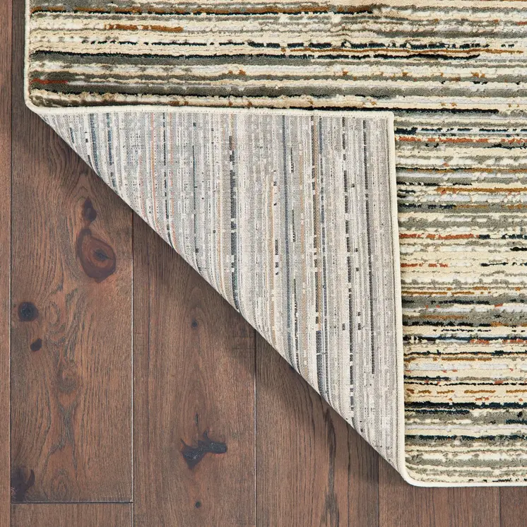 6' X 9' Ivory And Sage Abstract Area Rug
