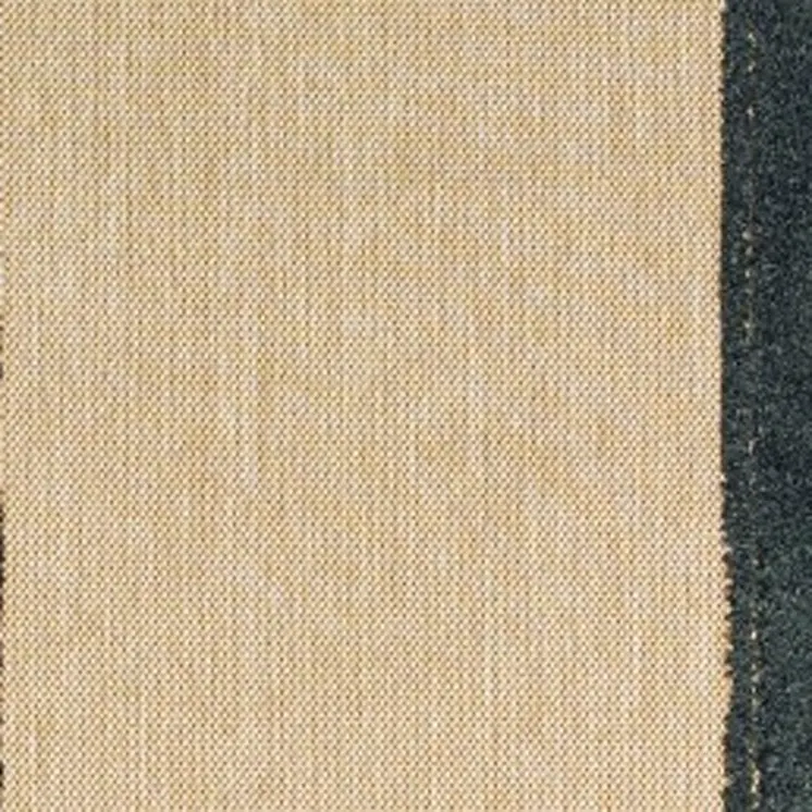 8' Beige And Black Indoor Outdoor Area Rug