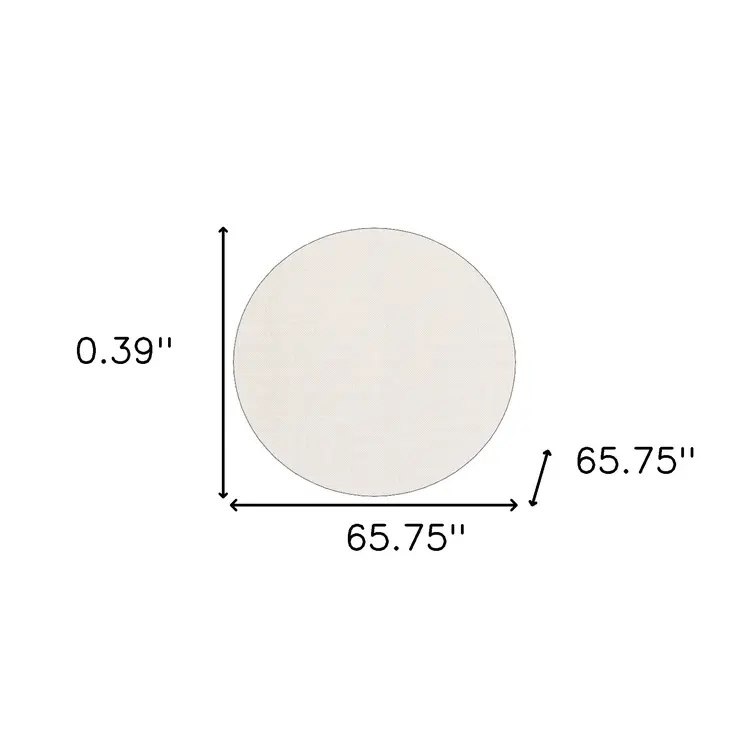 6' Round Beige Rug Pad