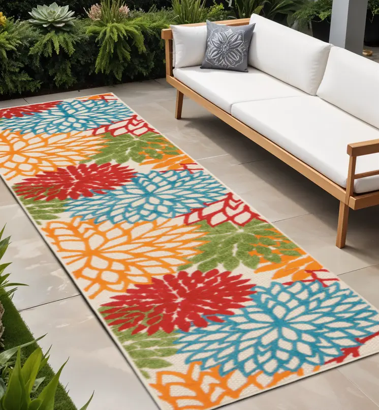 10' Green And Ivory Indoor Outdoor Area Rug