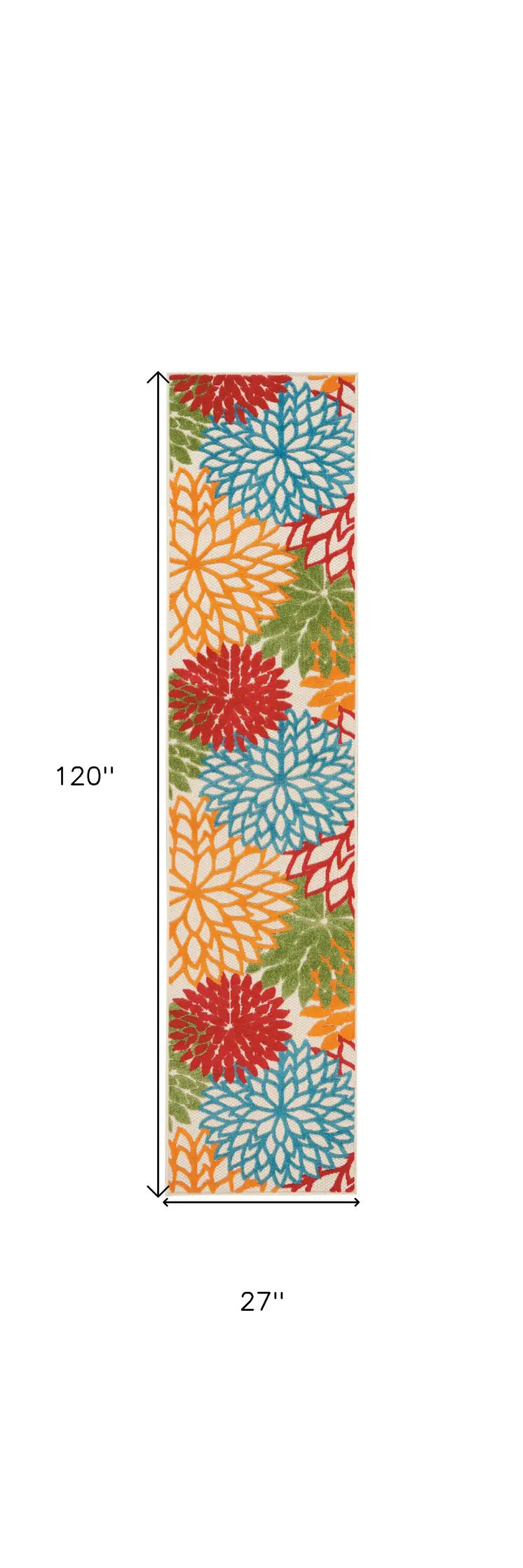 10' Green And Ivory Indoor Outdoor Area Rug