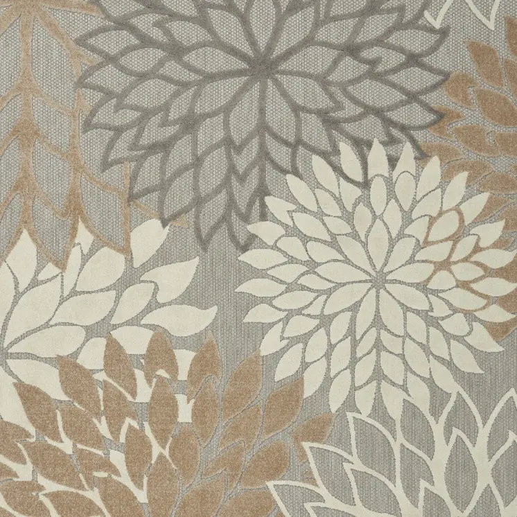 8' X 11' Gray And Ivory Indoor Outdoor Area Rug