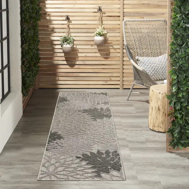 6' Gray Indoor Outdoor Area Rug