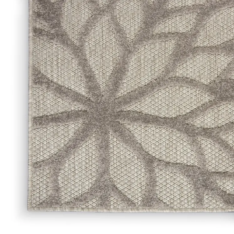 12' Gray Indoor Outdoor Runner Rug