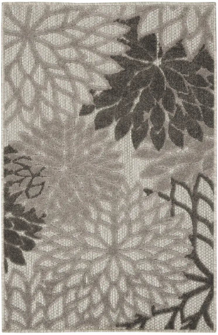 3' X 4' Gray Indoor Outdoor Area Rug