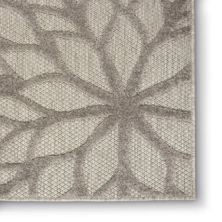 4' X 6' Gray Indoor Outdoor Area Rug