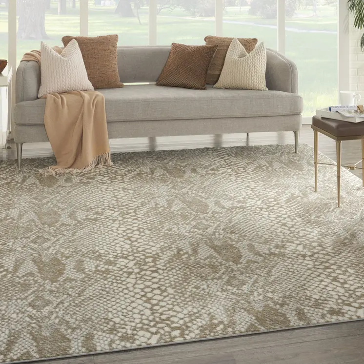 5' Gray Round Indoor Outdoor Area Rug