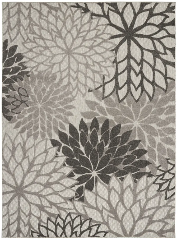 8' X 11' Gray Indoor Outdoor Area Rug