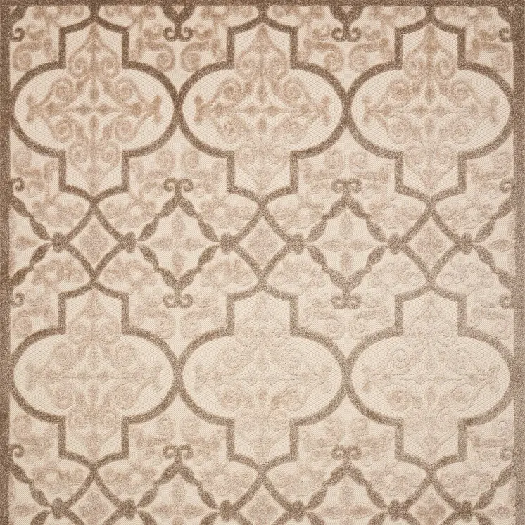 4' X 6' Cream Moroccan Indoor Outdoor Area Rug