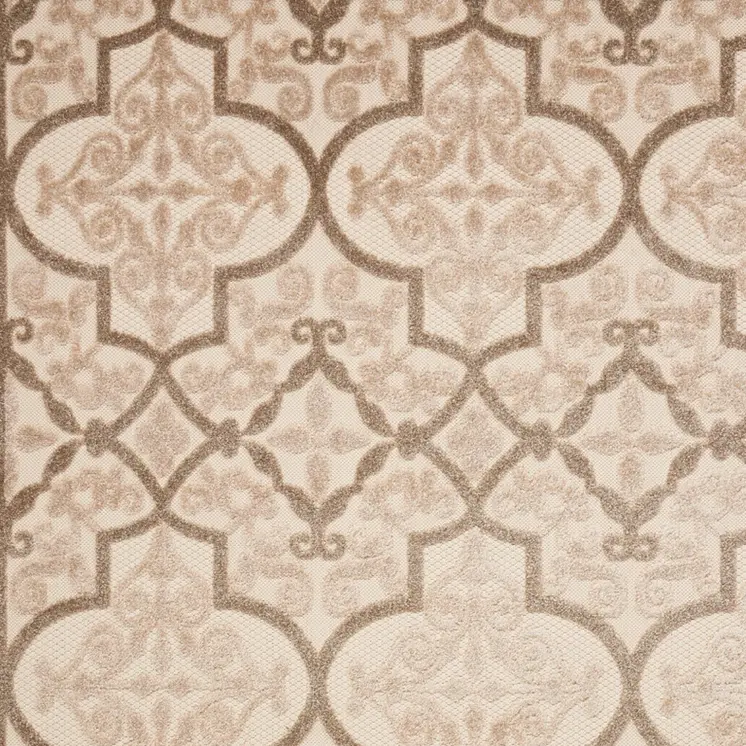 5' X 8' Cream Moroccan Indoor Outdoor Area Rug