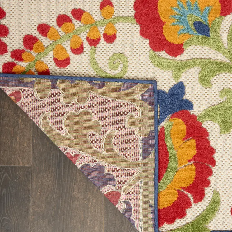 10' Green And Ivory Indoor Outdoor Area Rug