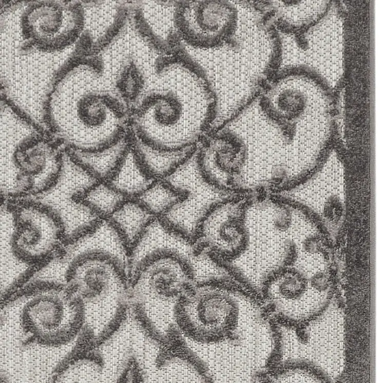 6' Gray Indoor Outdoor Area Rug