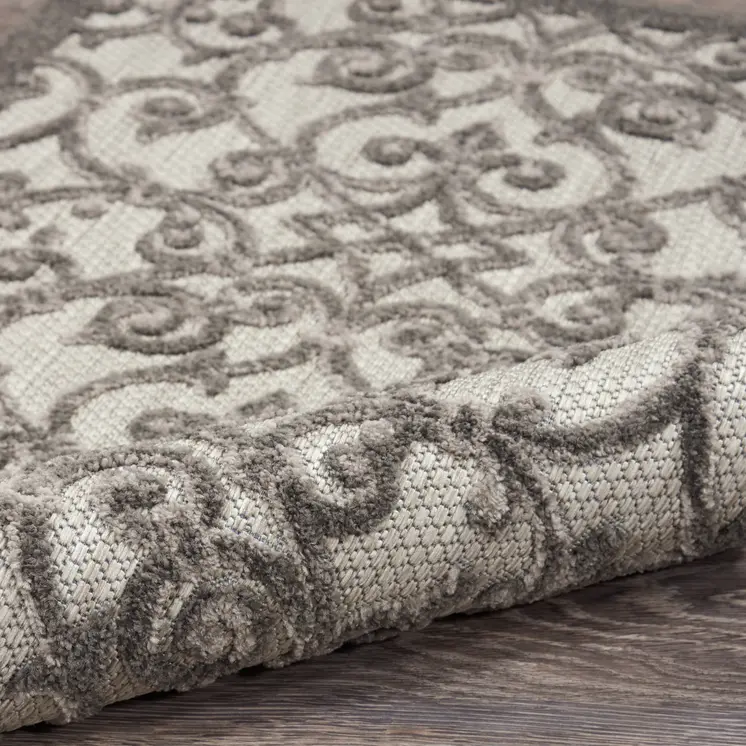 3' X 4' Gray Indoor Outdoor Area Rug