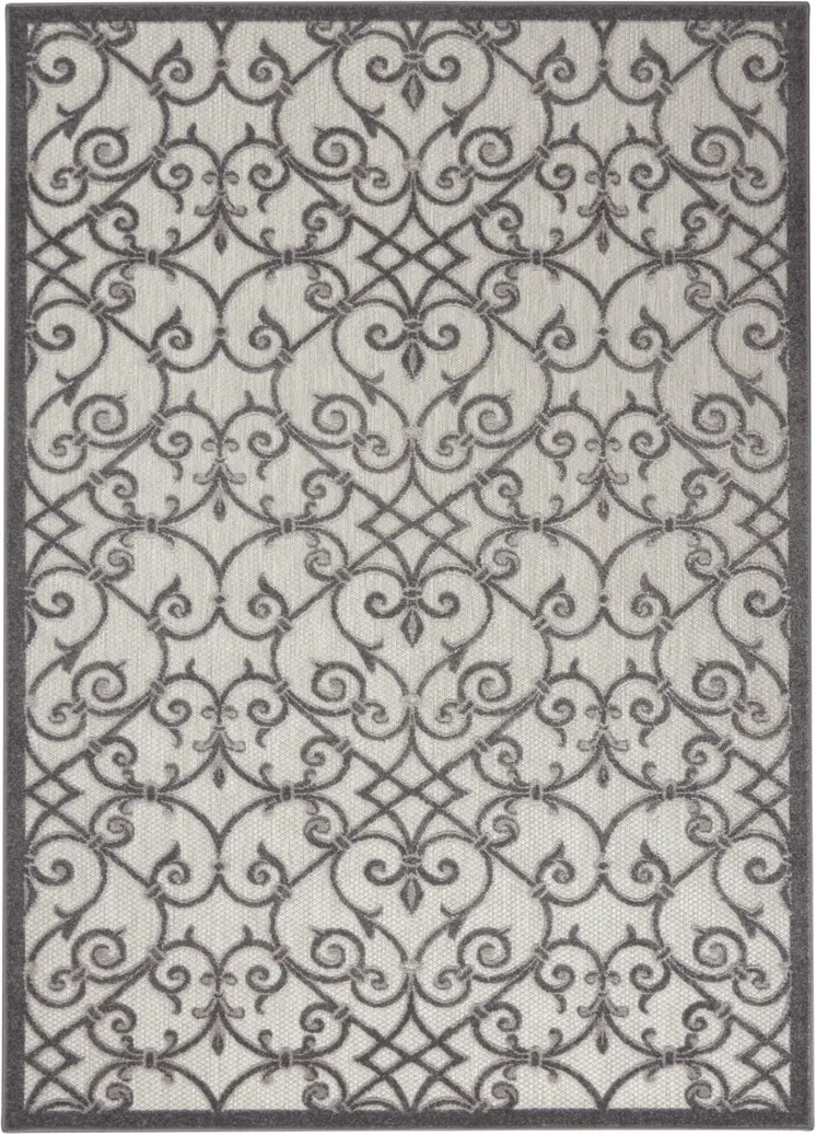 4' X 6' Gray Indoor Outdoor Area Rug