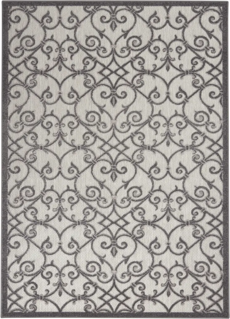 5' X 8' Gray Indoor Outdoor Area Rug
