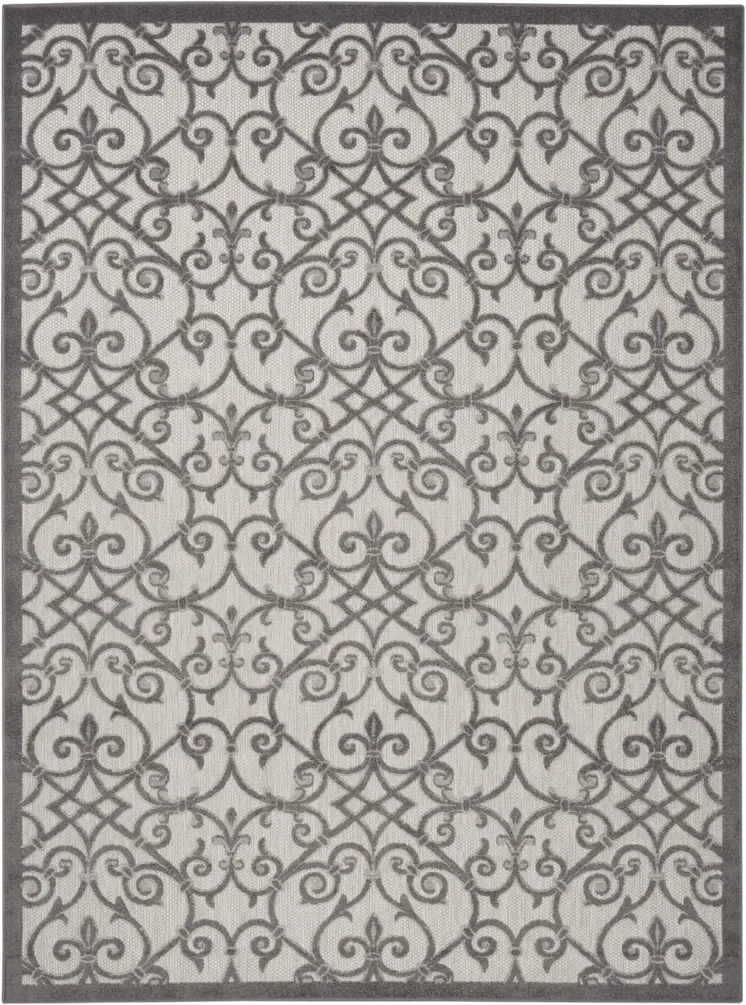 8' X 11' Gray Indoor Outdoor Area Rug