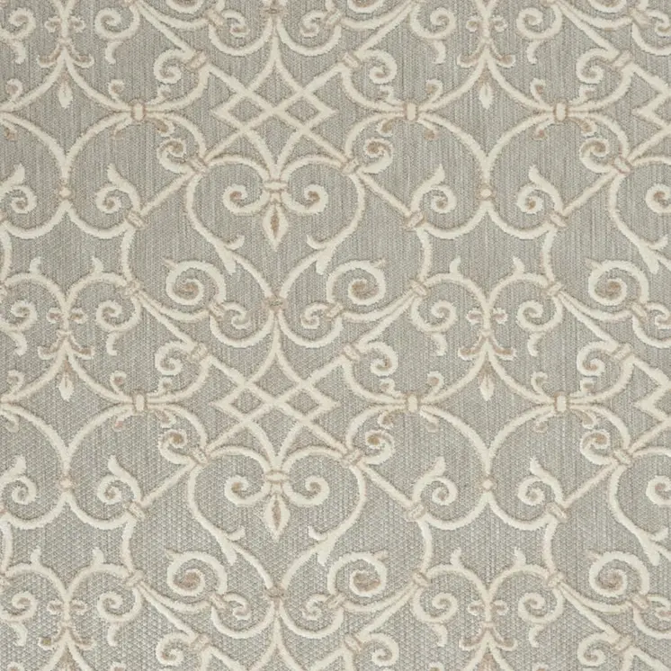 4' X 6' Gray And Ivory Indoor Outdoor Area Rug