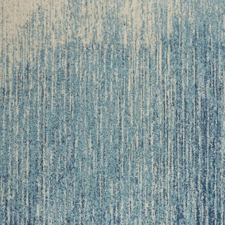 4' X 6' Blue And Ivory Abstract Area Rug