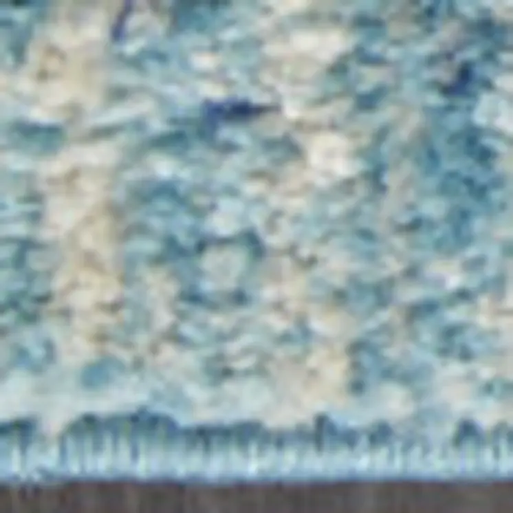 7' X 10' Blue And Ivory Abstract Area Rug