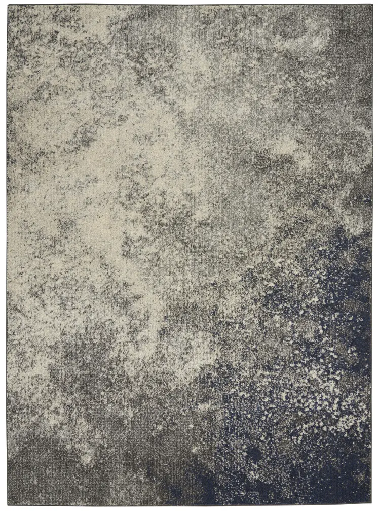 4' X 6' Gray And Ivory Abstract Area Rug