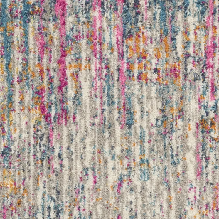 2' X 3' Ivory And Blue Abstract Area Rug