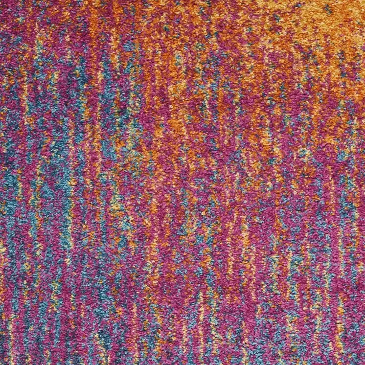 2' X 3' Blue And Orange Abstract Area Rug