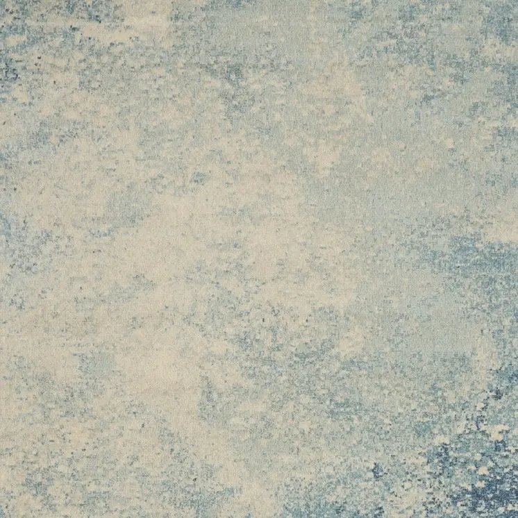 8' X 10' Blue And Ivory Abstract Area Rug