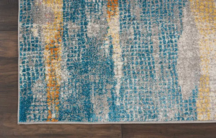 8' X 10' Gray And Ivory Abstract Distressed Area Rug