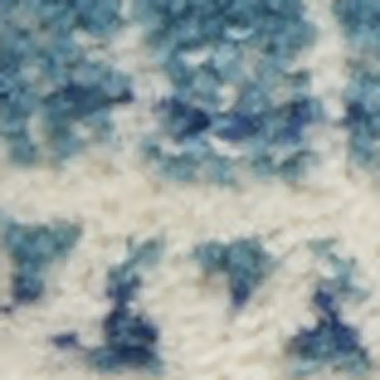 5' X 7' Navy Blue And Ivory Southwestern Area Rug