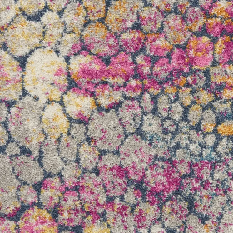 7' X 10' Yellow And Gray Abstract Area Rug