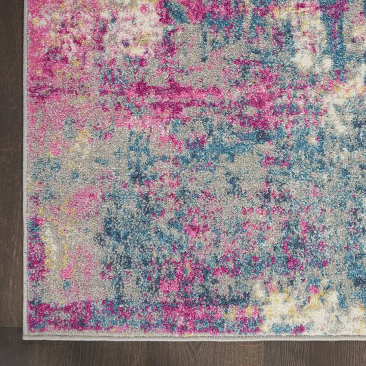 4' X 6' Ivory And Blue Abstract Area Rug