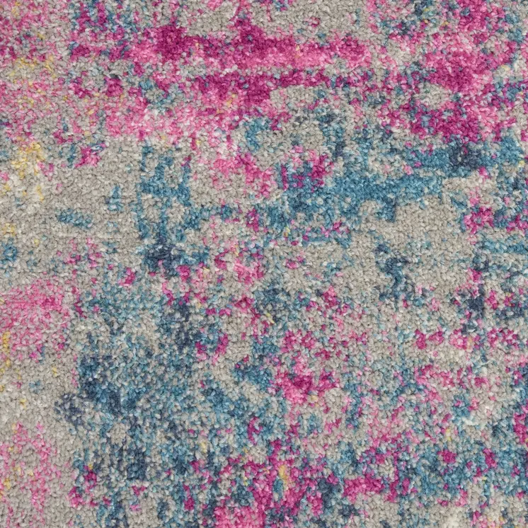 8' X 10' Ivory And Blue Abstract Area Rug
