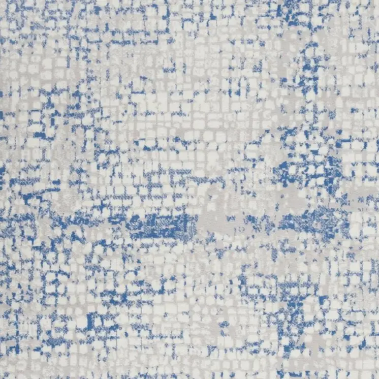 4' X 6' Blue And Gray Geometric Area Rug