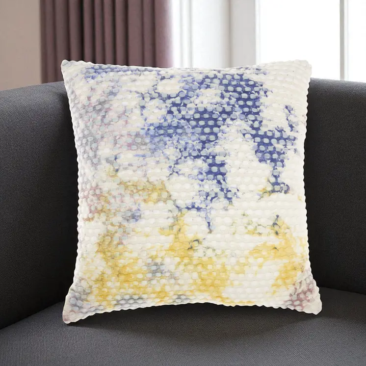 Multi Color Cotton Acryllic Accent Throw Pillow