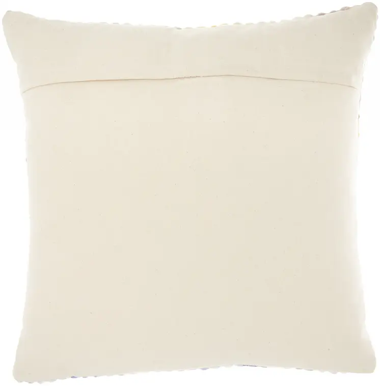 Multi Color Cotton Acryllic Accent Throw Pillow
