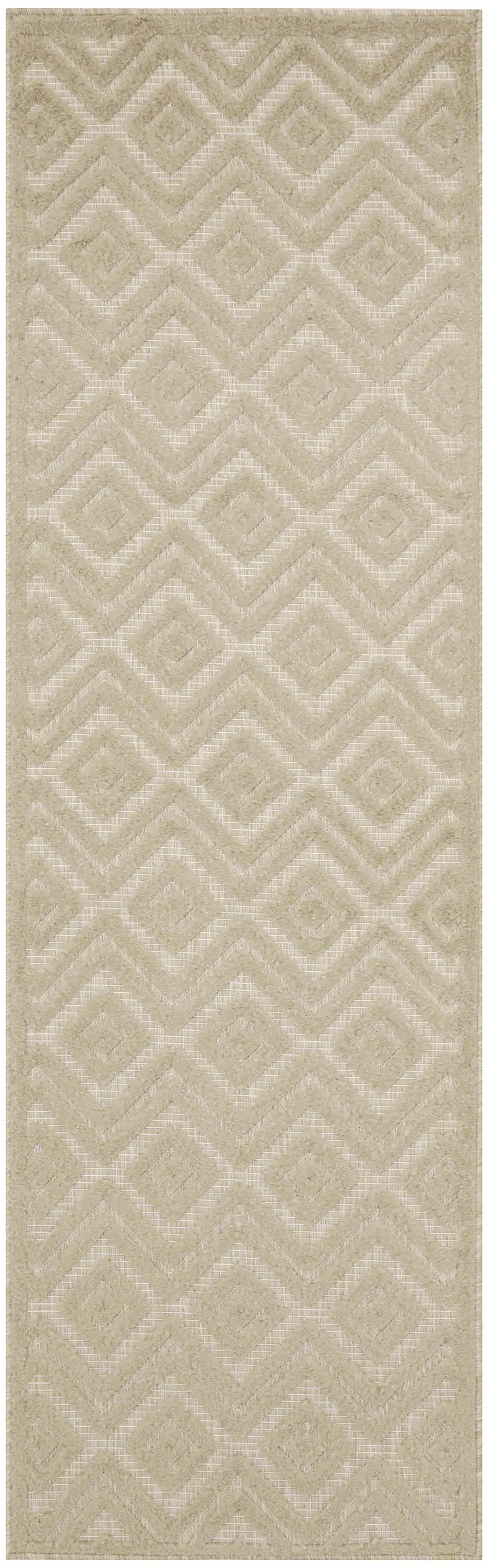 12" X 20" Beige Blue and Ivory Geometric Cotton Throw Pillow With Textured Appliques