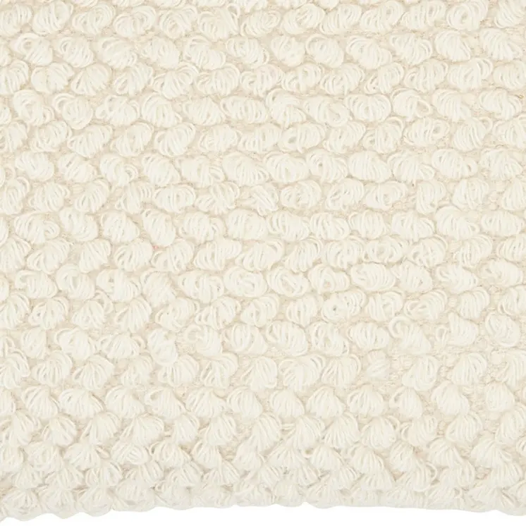 Off White Knotted Detail Lumbar Pillow