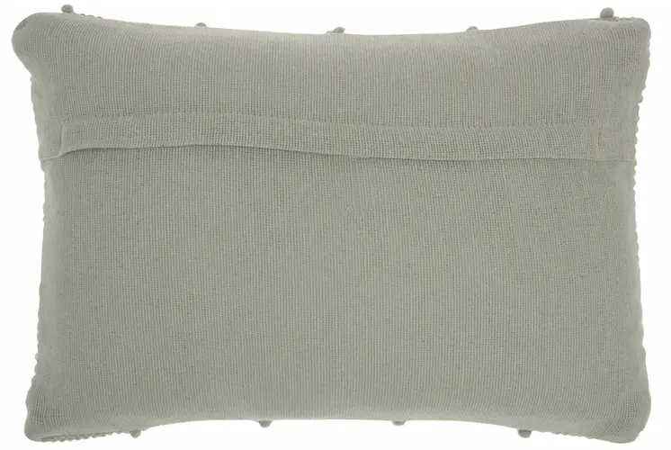 14" X 20" Light Gray Chevron Cotton Blend Lumbar Throw Pillow With Texture