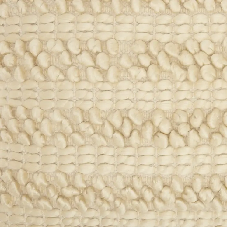 Cream Pom-Pom Detailed Lumbar Pillow
