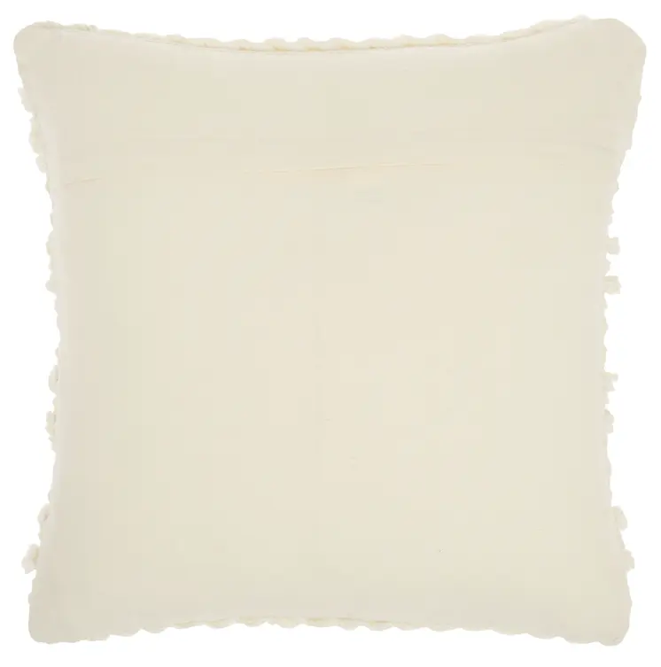 Ivory Textured Dots And Stripes Throw Pillow