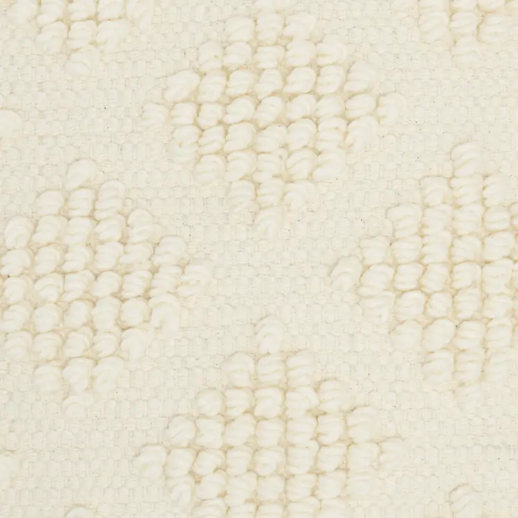 18" Ivory Textured Diamonds Throw Pillow